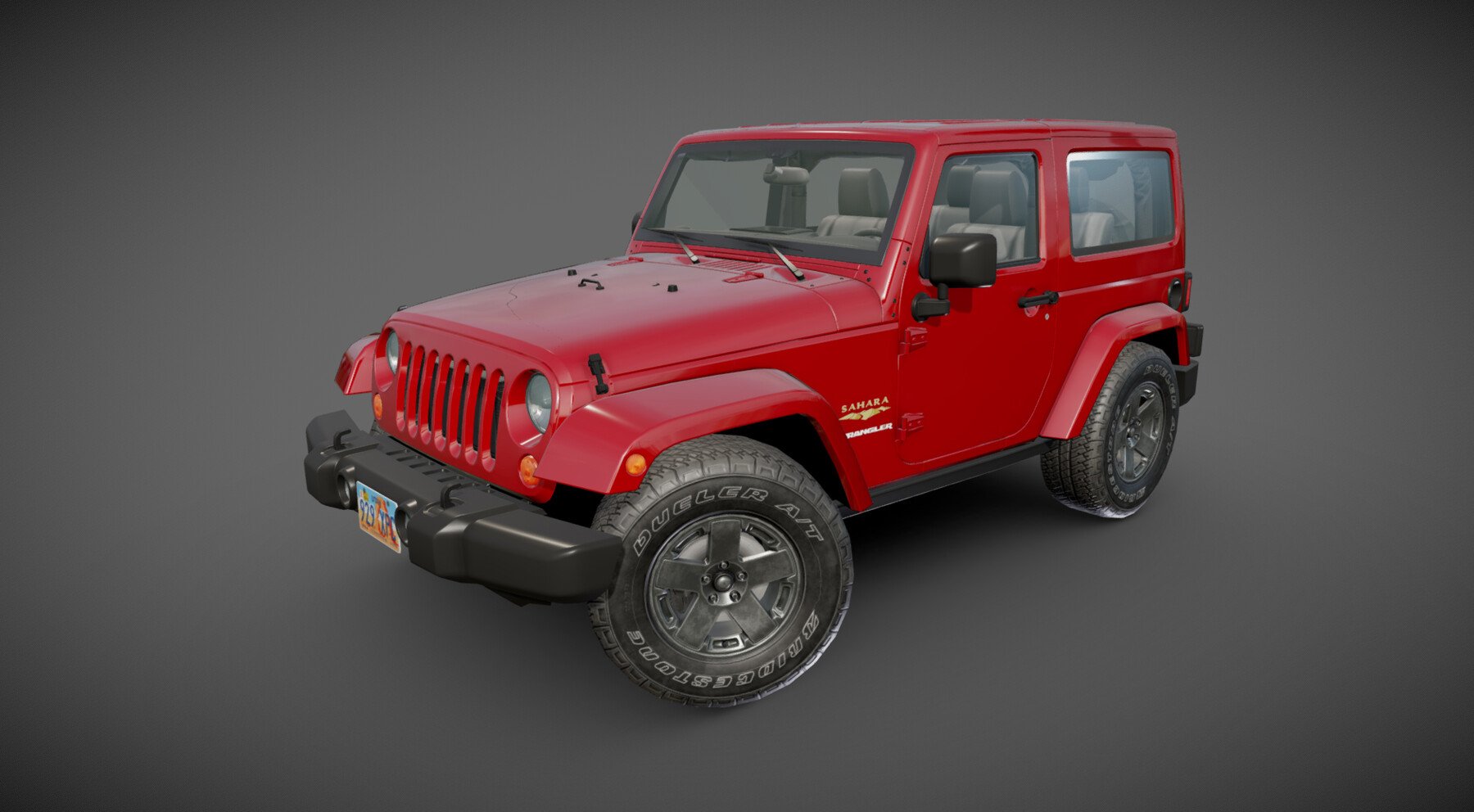 ArtStation - Jeep Wrangler 2010 Low-poly | Game Assets