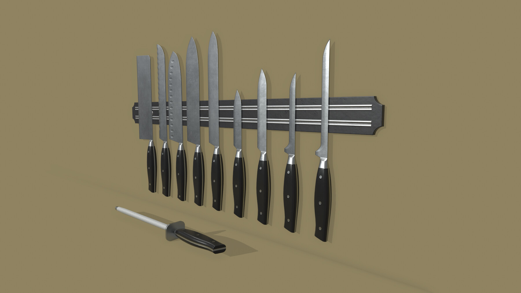 ArtStation Kitchen Knife Set Game Assets