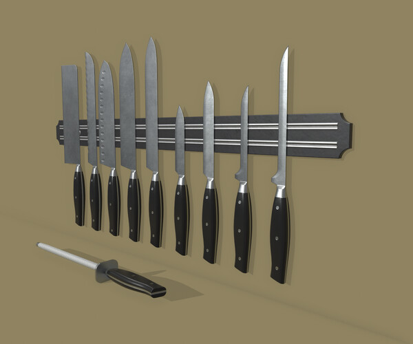 ArtStation Kitchen Knife Set Game Assets