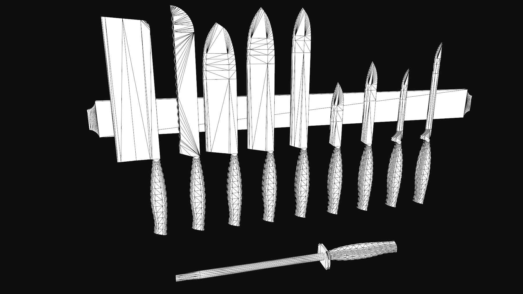 ArtStation Kitchen Knife Set Game Assets