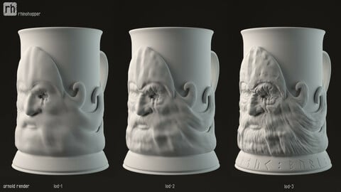 Odin shaped cup holder 3D print model