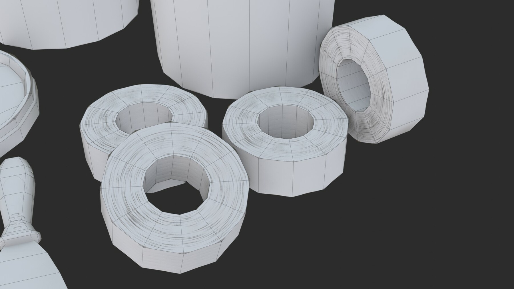 ArtStation Top Coat Bucket and Tools Game Assets