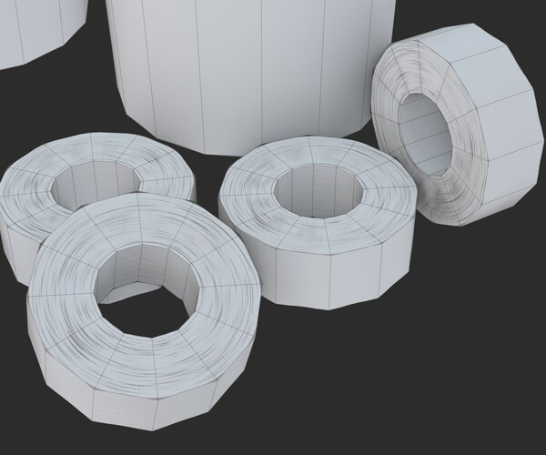 ArtStation Top Coat Bucket and Tools Game Assets