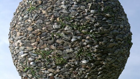 Gravel Grass 13 PBR Material