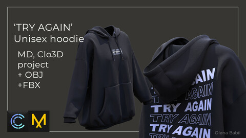 "TRY AGAIN" Unisex hoodie