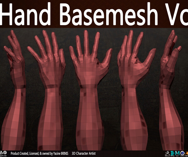 ArtStation - Hand Basemesh Vol 02 | Resources