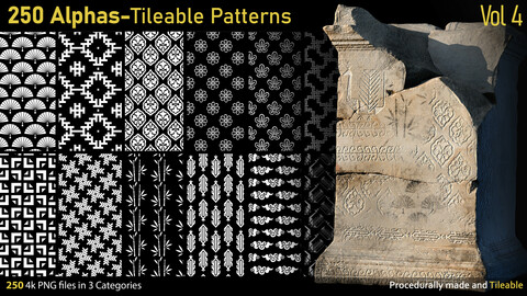 250 Alphas-Tileable Patterns-Vol4