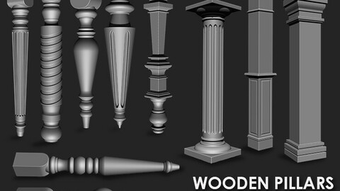 Wooden Pillars IMM Brush Pack (10 in One)