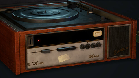 Old Turntable / Record Player - PBR Model