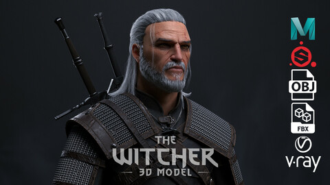 The Witcher - Geralt of rivia - 3D model