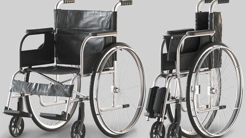 hospital wheelchair open and folded