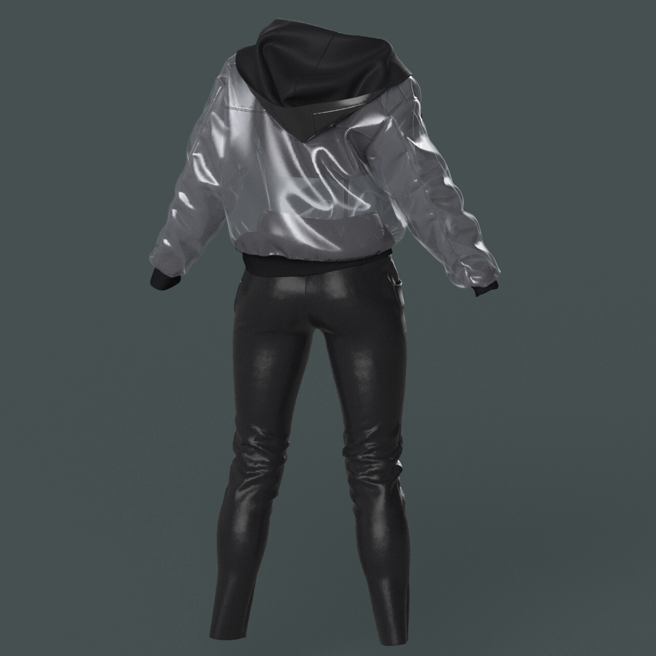ArtStation - Sheer jacket and leather pants | clo3d | marvelous ...