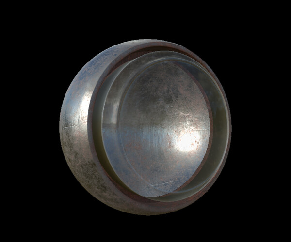 ArtStation - glass + metal rust shader (smart material) | Game Assets