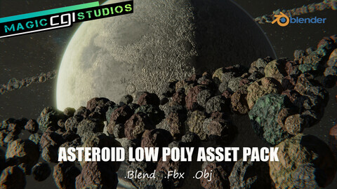 Asteroid Low Poly Asset Pack