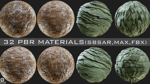 32 PBR Materials