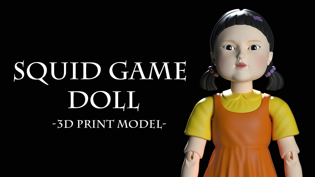 Anime Digital Portrait Giant Doll Squid Squid Game Cartoon 