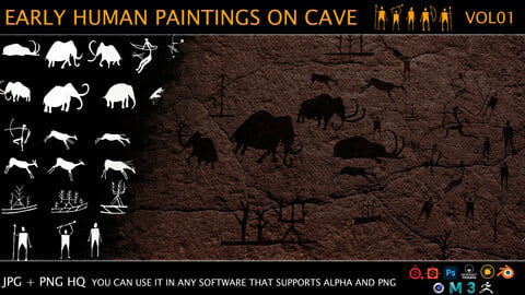 Early human paintings on cave - VOL01