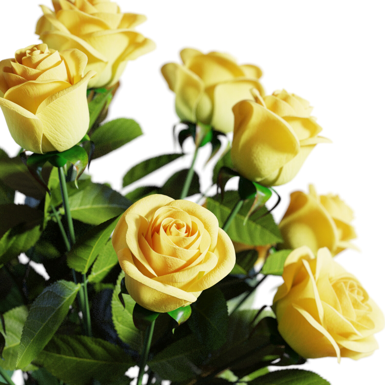 ArtStation - 3D Model / Flower Set 05 / Yellow Roses Bouquet | Resources
