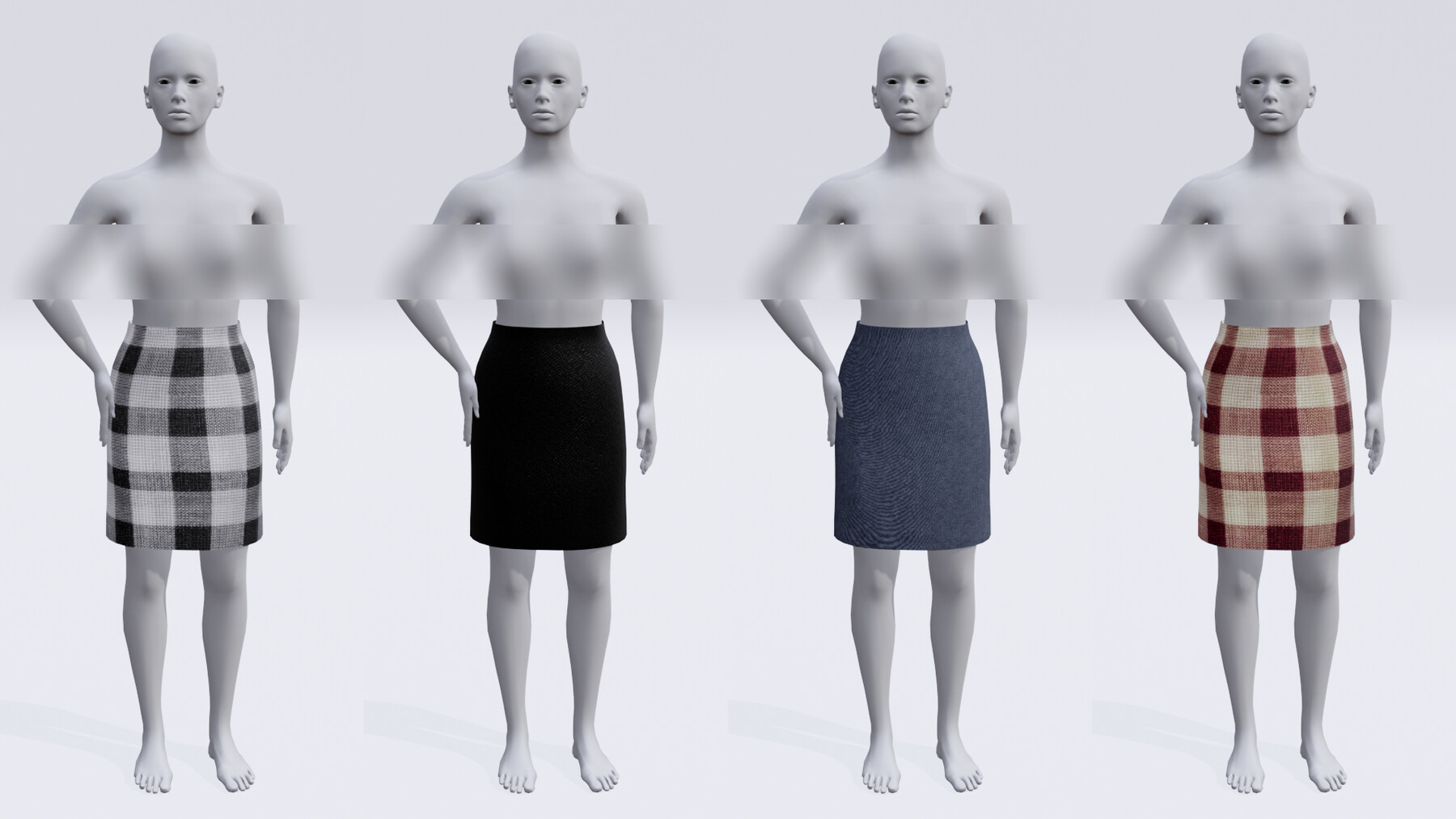 ArtStation - short skirt 3d model clothing | Game Assets