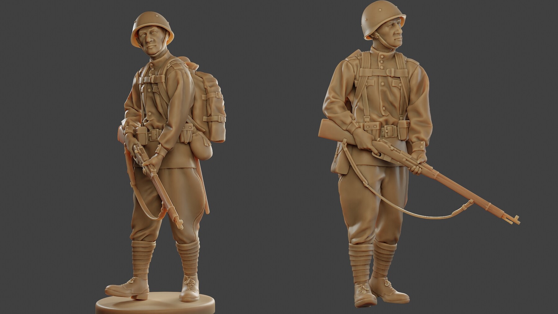 ArtStation - Russian soldier ww2 Walk3 R1 | Resources