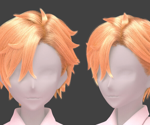 ArtStation - Anime Hairstyles Pack (9 types of hairstyles)