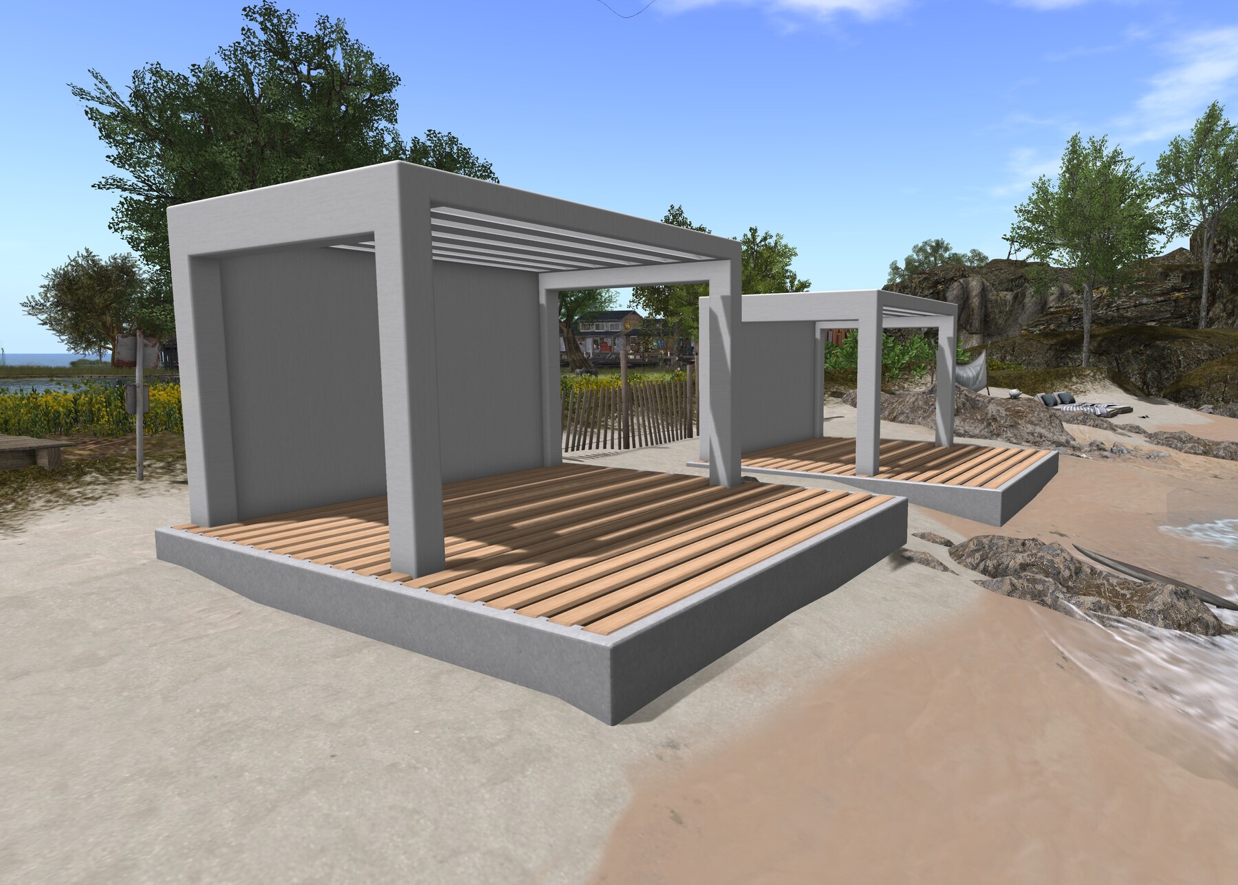 ArtStation Beach Resort Gazebo Building (3D Object + Textures) Game