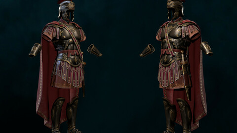 Roman Armor Low-poly 3D model