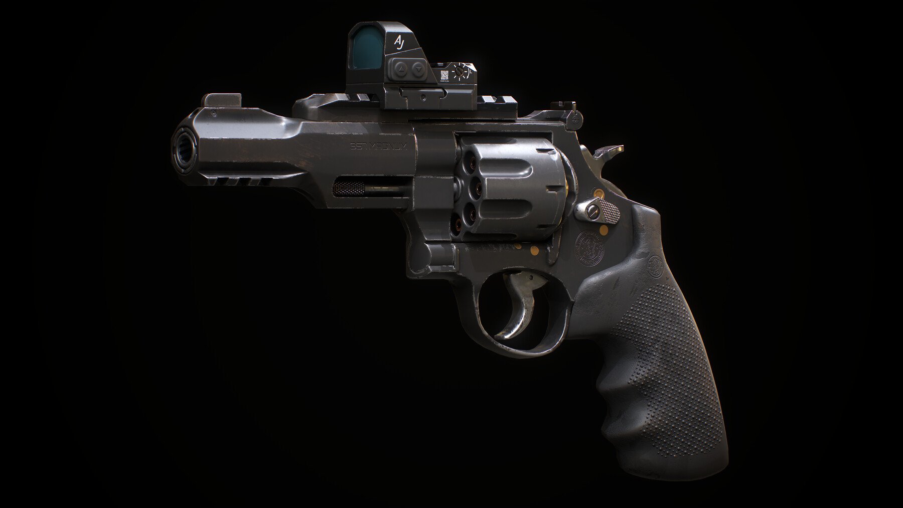 ArtStation - Revolver Smith & Wesson M&P R8 with flashlight & reflex ...