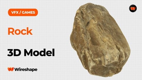 Rock Raw Scanned 3D Model