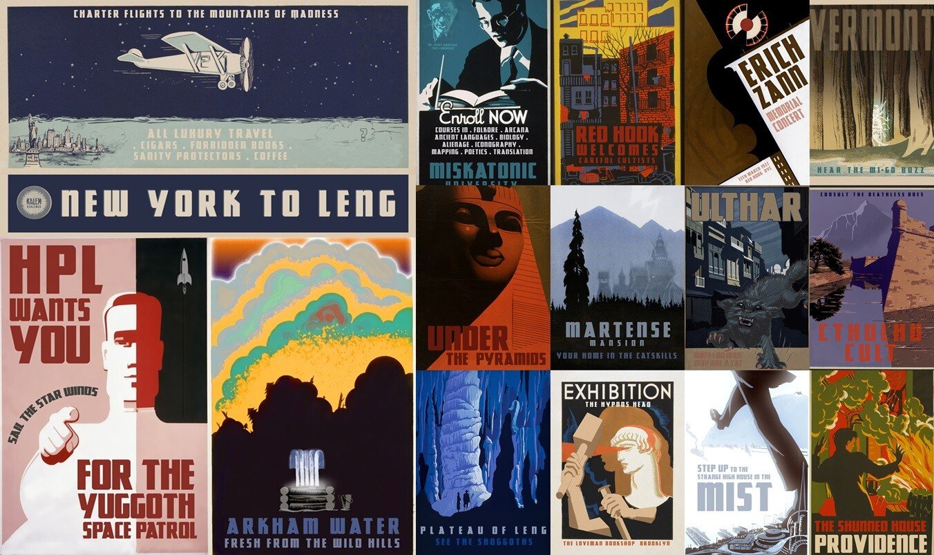 ArtStation - H.P. Lovecraft's Poster Collection - 17 retro travel