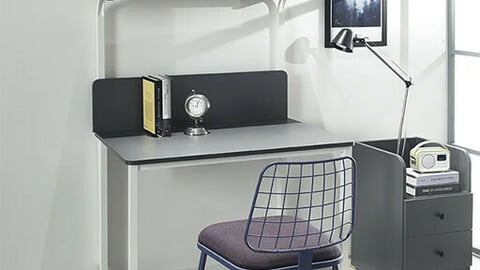 Modern Steel 900 Desk Shelf Type