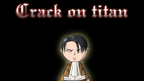 levi crack on titan ( attack on titan )