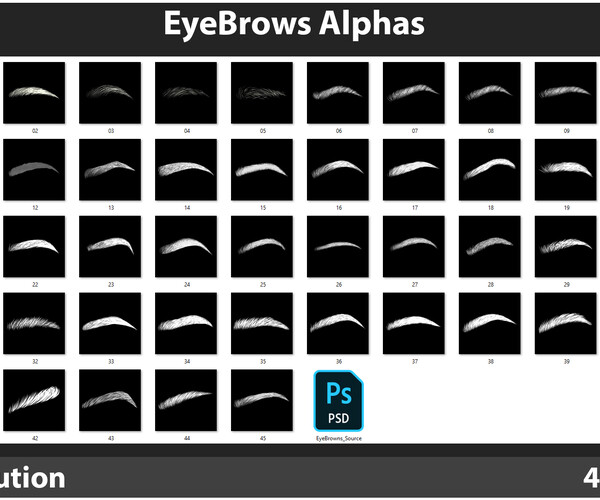 eyebrow alpha zbrush