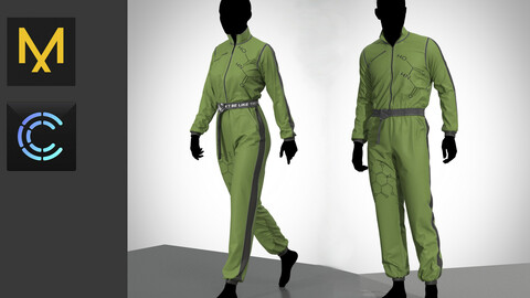 Toxic jumpsuit Costume Male+Female (Clo3d, Marvelous designer Project)
