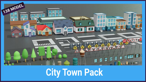 Pandazole - City Town Lowpoly Pack