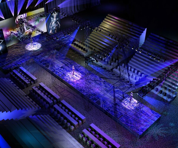ArtStation - Stage party concert fashion catwalk T station