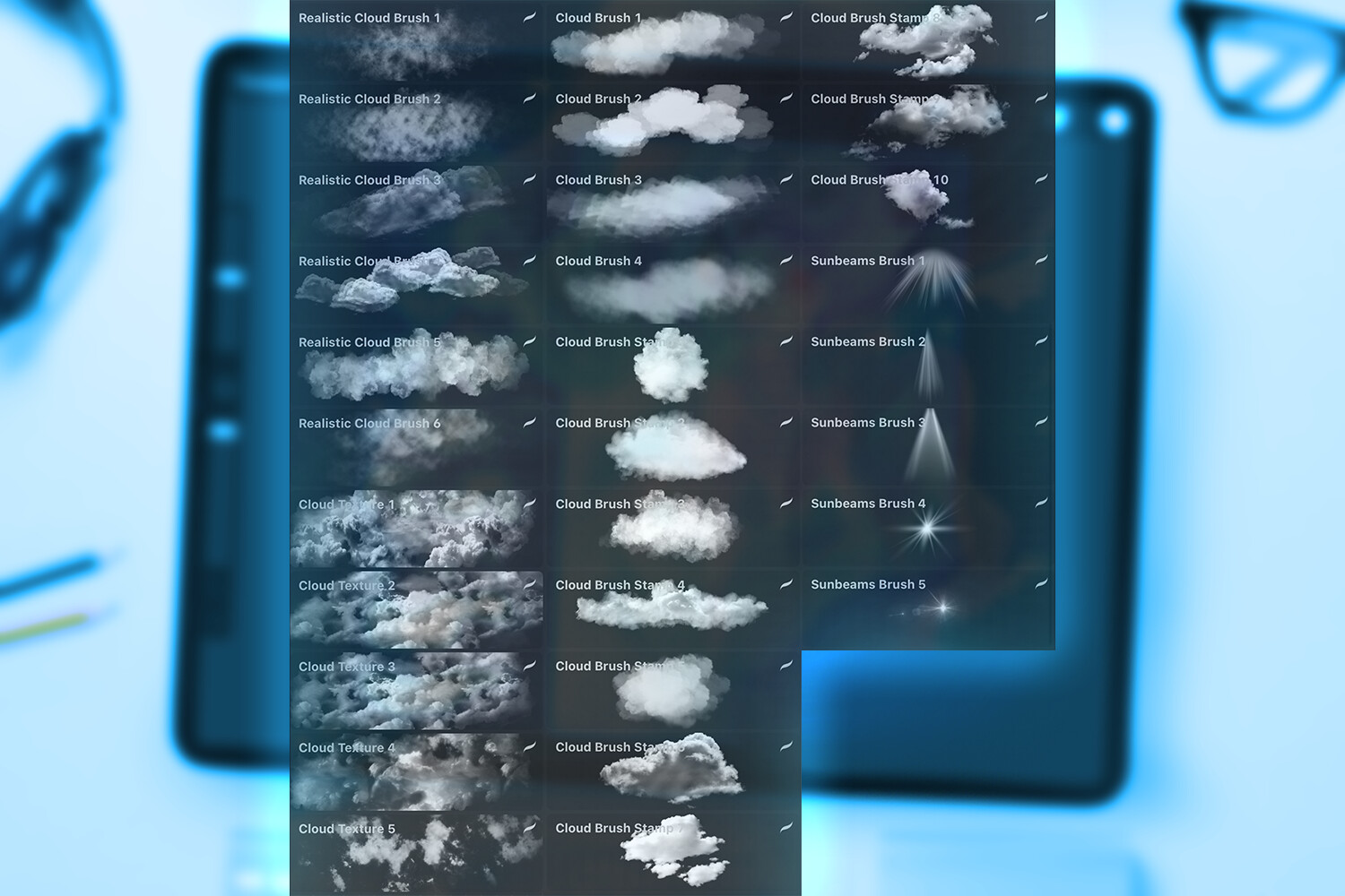 ArtStation Cloud Brushes set for Procreate Brushes