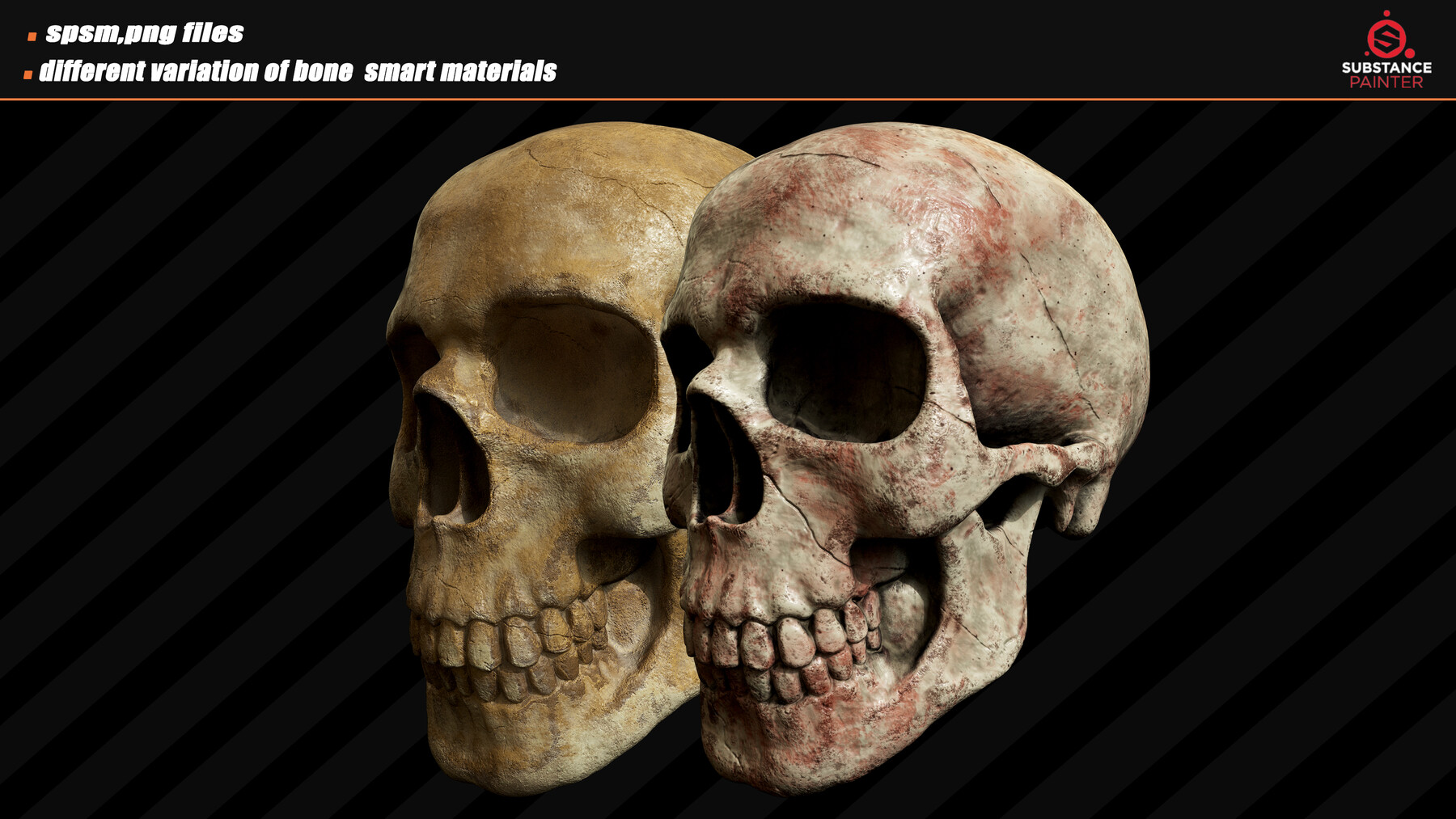 Skulls And Bones Textures in Materials - UE Marketplace