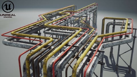 Modular industrial pipeline UE4 Unity