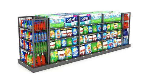 cleaning product market stand