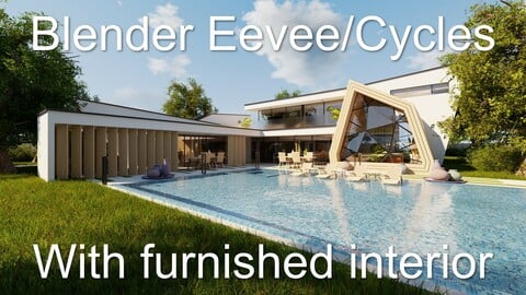 Modern villa 2021 Blender Eevee and Cycles 3