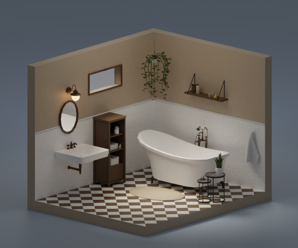 ArtStation Bathroom Game Assets