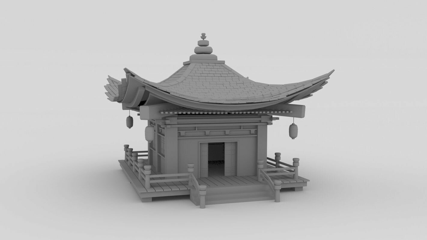 Шаолинь храм 3д модель