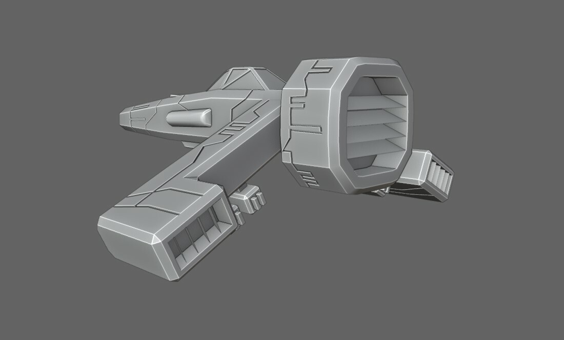 ArtStation - Spaceship Fighter - Hunter - Nave Espacial Low-poly 3D ...