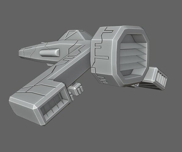 ArtStation - Spaceship Fighter - Hunter - Nave Espacial Low-poly 3D ...