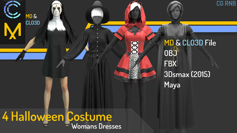 4 Halloween costume dresses