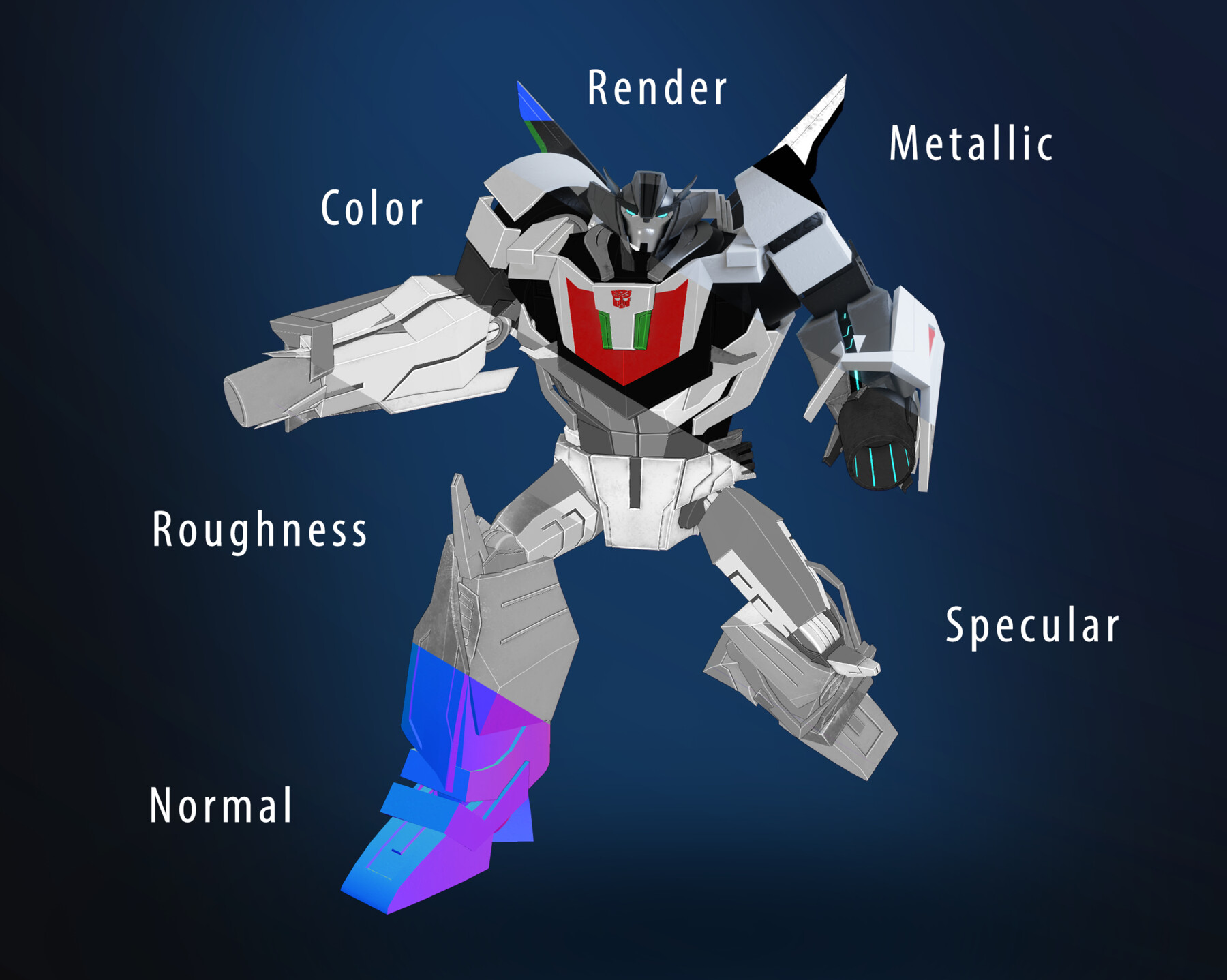 Artstation 3d Wheeljack Transformers Prime 3d Character Rig Game Assets