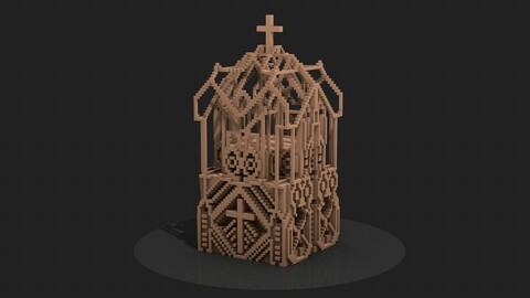 Pixel church voxel