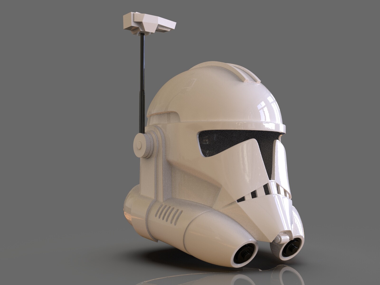 Artstation Clone Trooper Phase 2 Helmet With Antenna Game Assets