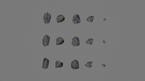 Resource-Small low poly rocks-low-poly 3D model
